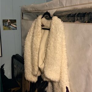 Women's Cream Faux Shearling Teddy Jacket